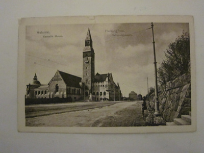 VANHA Postikortti Helsinki Raitiovaunu 1914