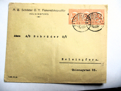 1929 Hki Schröderin kalanpyydysliikkeen pvl kuori