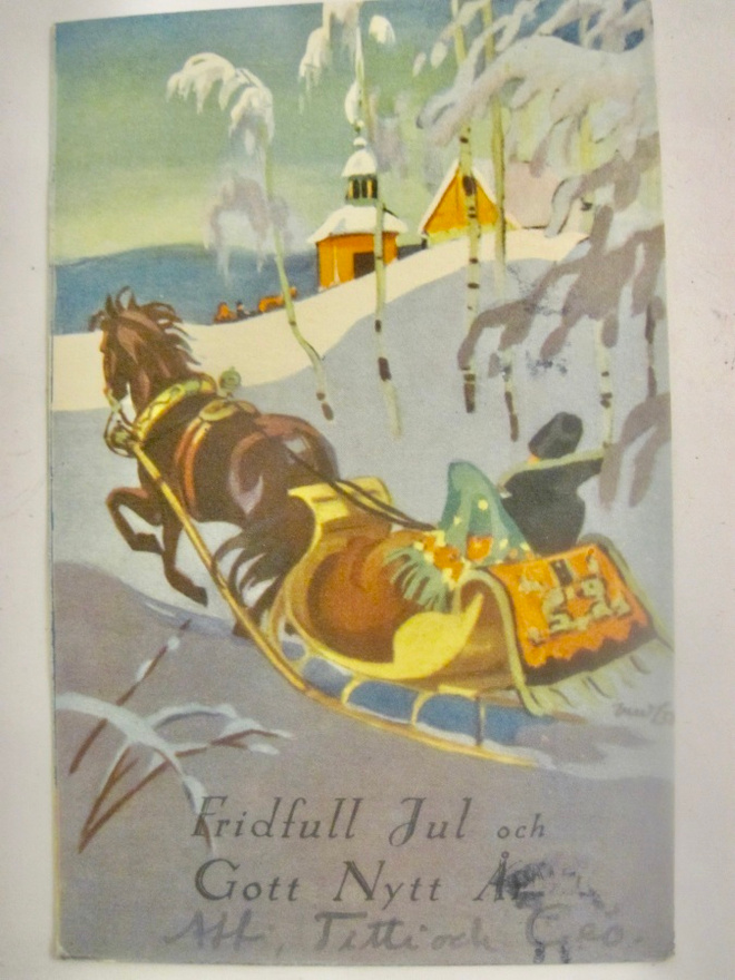 VANHA Postikortti Martta Wendelin 1938 Ruotsinkielinen