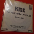 KISS - ALL HELL'S BREAKIN' LOOSE EX-/EX+ 7'' SINGLE - pikkukuva 2