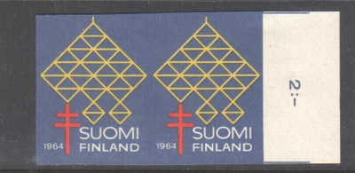 Tub joulumerkki 1964 Hammastamaton pari