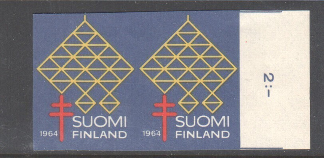 Tub joulumerkki 1964  Hammastamaton pari