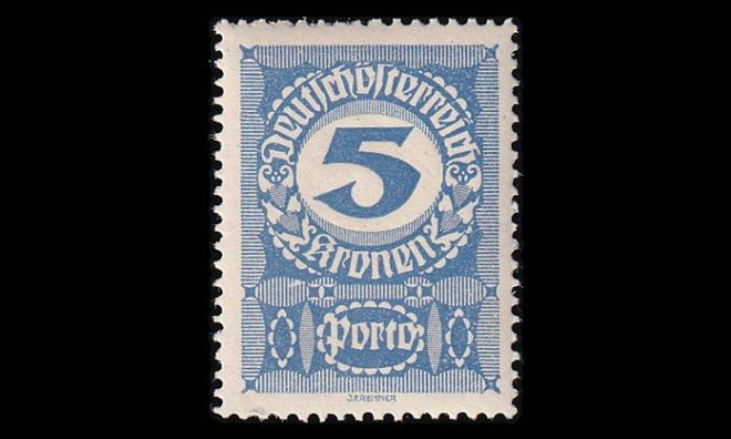 Itävalta P_89x ** Porto 5 Kr valk.pap (1920)