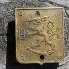 Sodanaikainen talkoomerkki - 1942. Ommeltava. Halkaisija - 2 - pikkukuva 1