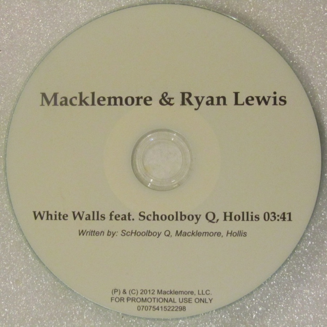 Macklemore & Ryan Lewis • White Walls PROMO CDr-Single