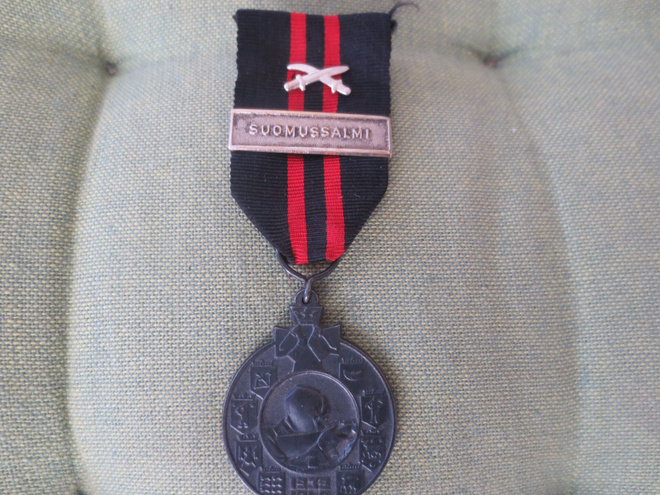 Talvisotamitali soljella Suomussalmi