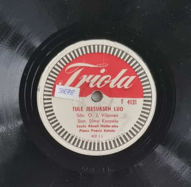 Savikiekko 1954 - Akseli Halla-Aho - Triola T 4131