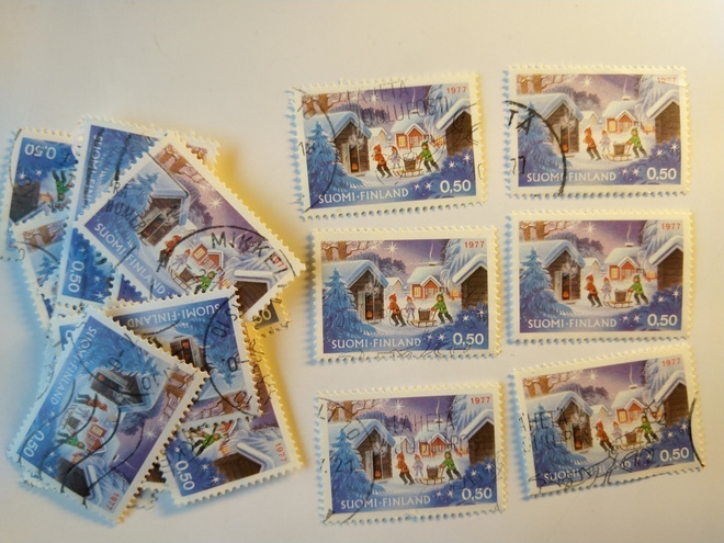 Postimerkki Joulumerkki 1977 0,50