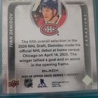 Ivan Demidov Dazzlers Black DZ-18 2025-26 Upper Deck Series1 - pikkukuva 2