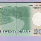 Tadžikistan Tajikistan 20 Dirams v.1999 UNC P-12 - pikkukuva 2
