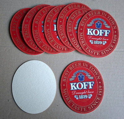 KOFF tuopin aluset 9 kpl olut kalja beer öl