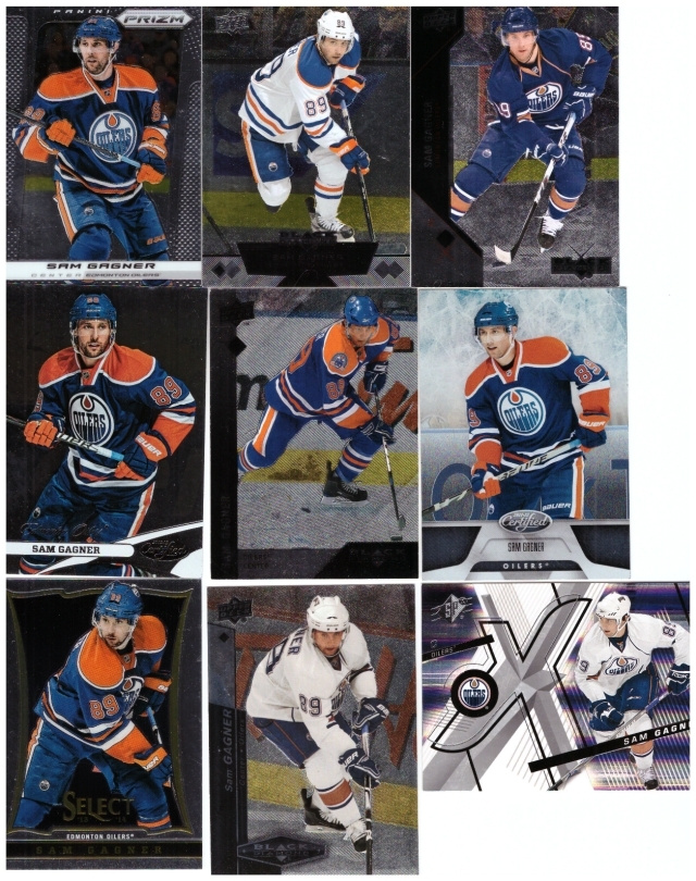 9 x SAM GAGNER Edmonton Oilers Hienoista Sarjoista
