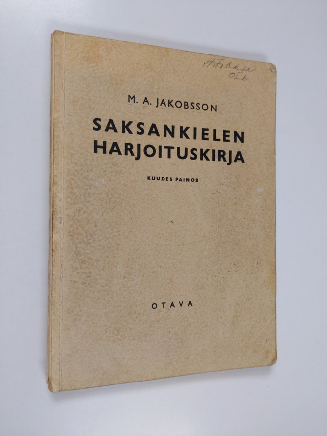 M. A. Jakobsson : Saksankielen harjoituskirja