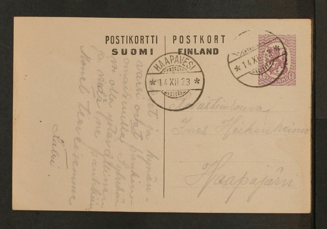 # 23564 # Ehiö 60p Haapavesi > Haapajärvi - 1929