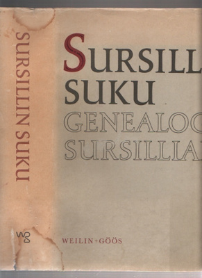Sursillin suku = Genealogia Sursilliana,, ns., W+G 1971, K3