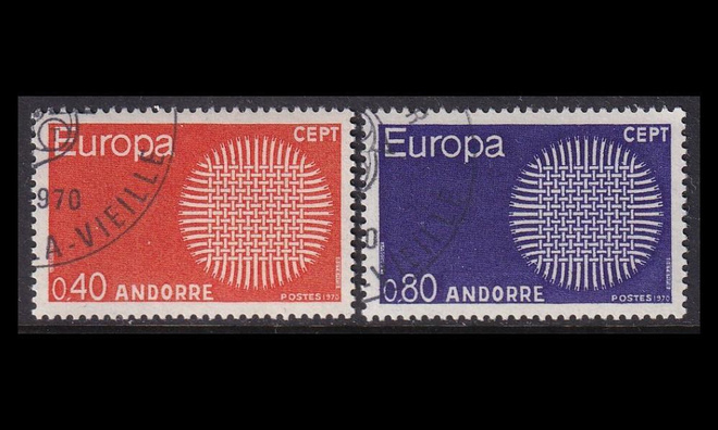 Andorra Fr 222-3 o Europa (1970)