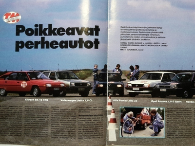 Citroen BX TM-vertailu -esite, 1984