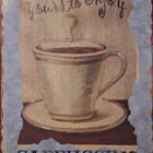 Peltinen kyltti Yours to enjoy cappuccino - pikkukuva 1