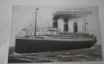 Risteilyalus s/s Ile de France, vanha mv pk, ei kulk.