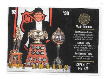 1993-94 LEAF #210 Mario Lemieux , Pittsburgh Penguins