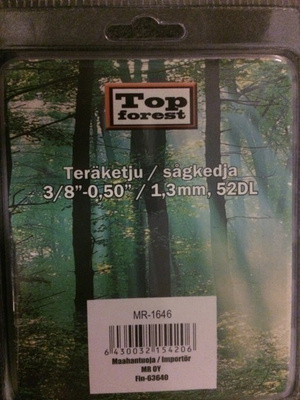 Moottorisahan ketjuja 3/8"-0,50" / 1,3mm, 52DL