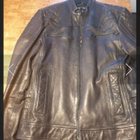 AFFLICTION ON FIRE LEATHER PREMIUM TAKKI M - pikkukuva 2