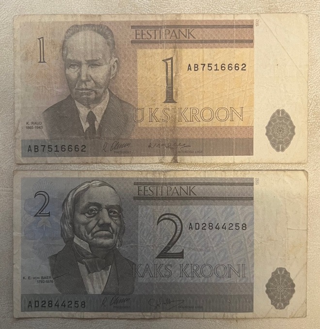 Eestin setelipari 1 ja 2 Kronia 1992