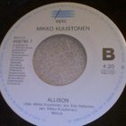 MIKKO KUUSTONEN :: HOPEALANKA / ALLISON :: VINYYLI 7" 1992 - pikkukuva 4