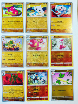 Pokemon Reverse Holo kortteja 9kpl