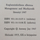 Antony Jay - Liikkeenjohto ja Machiavelli (sid.) - pikkukuva 3