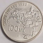JUHLARAHA. 100 mk hopea 1998 Suomenlinna. - pikkukuva 1