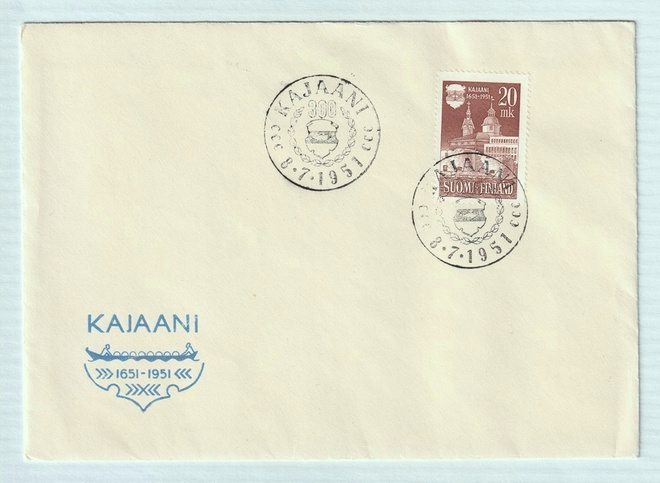 Kajaani 300 vuotta -kirjekuori
