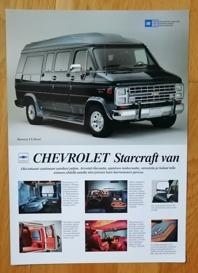1992 Chevrolet Starcraft Van esite - suomalainen