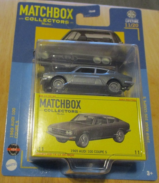 Audi 100 Coupe S 2 door Metallic Grey 1969 Matchbox 1:64