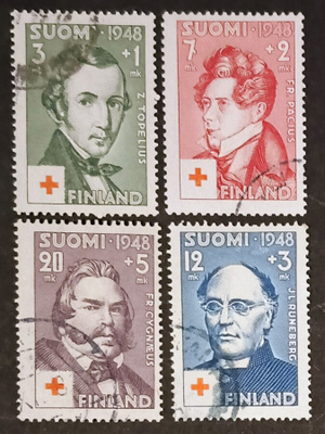 1948 Punainen Risti - leimattu sarja
