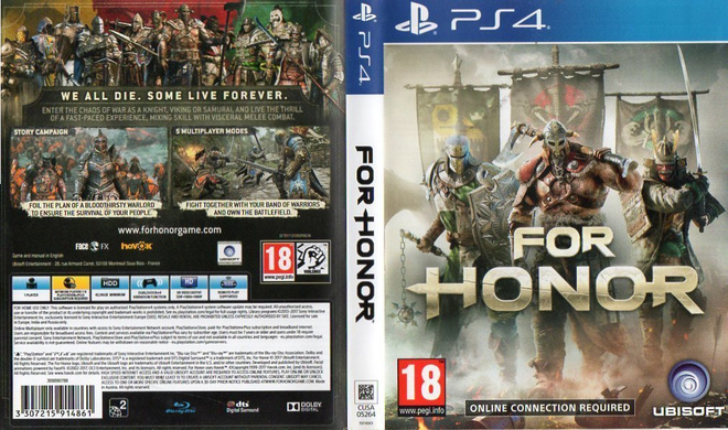 for honor	(8 053)	k		PS4					online conn.required		18 - ikär