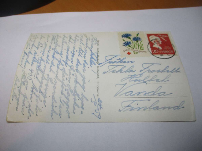 1959 Ruotsi kortti Vantaalle