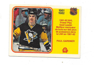1982-83 OPC #236 Paul Gardner , Pittsburgh Penguins
