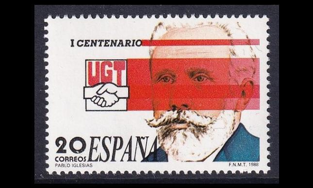 Espanja 2827 ** Ammattiyhdistysliitto 100v (1988)