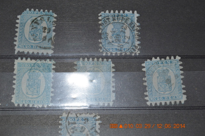 Postimerkit, Vaakunamalli 5 kop sininen 1860