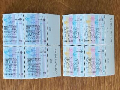 EUROOPPA 1985 PARI NELIÖT NUMERO MARGINAALILLA**