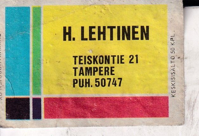 Tampere. H. Lehtinen. s113