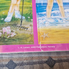 Vintage pikkutyttö palapeli L.A Larsen Norge - pikkukuva 2