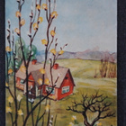 M. Trygg - Telegin pääsiäiskortti v. 1943, maisema - pikkukuva 2