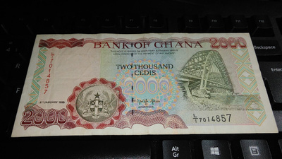 Ghana 2000 Cedis 1995 P30 VF-