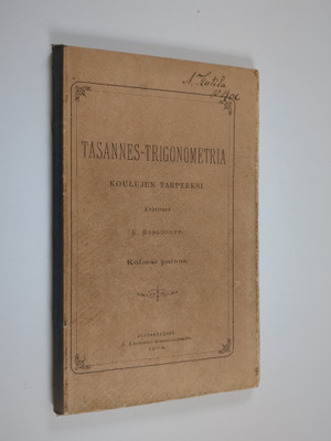 E. Bonsdorff : Tasannes-trigonometria koulujen tarpeeksi