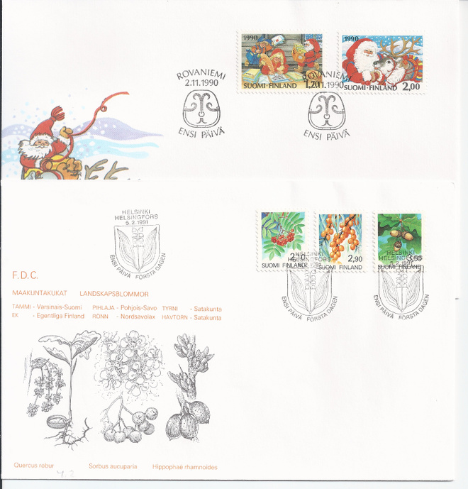 1990-91 FDC 2 kpl