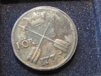 1 öre 1735. Ruotsi-Sweden