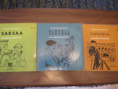Kolme vintage kielilevyä 1960-luku