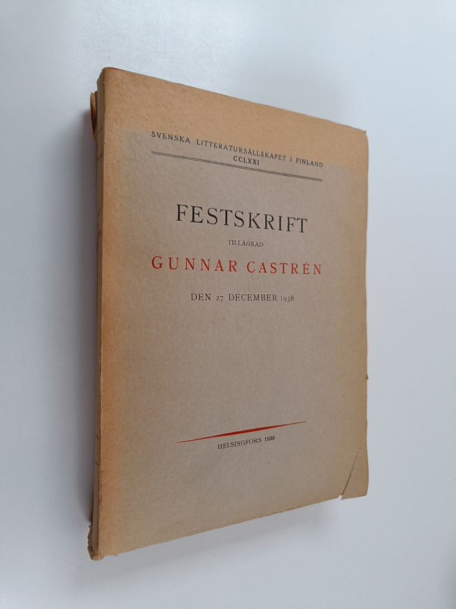 Festskrift tillägnad Gunnar Castren den 27 december 1938